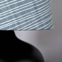 Blue & White Striped Lampshade, Scandinavian Fabric, Cone Or Cylinder Shape - thumbnail 3