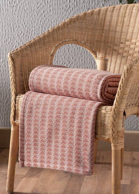 Suvi Nyc Turkish Cotton Throw Blanket Queen Size Jacquard, 78x90 - image 1