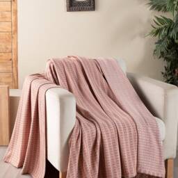 Suvi Nyc Turkish Cotton Throw Blanket Queen Size Jacquard, 78x90 - thumbnail 2