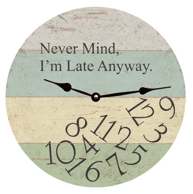 Personalized Who Cares Clock - Whatever Beach Coastal Themed Clock - image 1