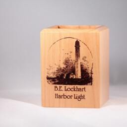 Personalized Maple Pen & Pencil Holder - Laser Engraved - thumbnail 2