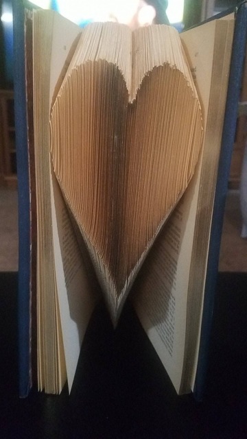 Folded Book Art - Heart - image 1
