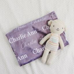 Personalized Name Blanket, Customizable Minky Unique For Newborns Baby & Kids, Nursery Decor, Popular Shower Gift, Nb10 - thumbnail 3