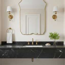 Wavy Mirror - Chateau Brass Mirror, Vanity Wall Mirrors - thumbnail 2