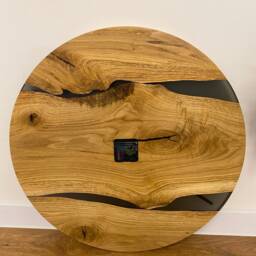 Wood Epoxy Resin Clock, Rectangle Modern Wall Cool Designer Clocks, Oversized Art - thumbnail 4