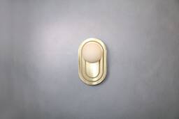 Ellipse Wall Sconce - Brass Globe Lamp Vanity Light Fixture, Lighting, Lamp, , Small Lighting