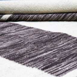 Minimalist Kilim Rug, Black & Brown Striped Rug, Custom Handmade Wool Area - thumbnail 2