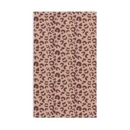 Hand Towel, Leopard Print, Sable Red Blush Pink, Safari Bathroom Decor, Animal Print Towels, Cheetah Kitchen Tea Dish - thumbnail 2