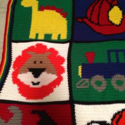 Big Boy Blanket - Afghan Picture Ready To Ship 39 X 51 Inches - thumbnail 4