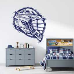 Lacrosse Helmet Wall Decal Sports Room Decor 1052 - thumbnail 2