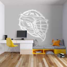 Lacrosse Helmet Wall Decal Sports Room Decor 1052 - thumbnail 3