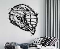 Lacrosse Helmet Wall Decal Sports Room Decor 1052 - thumbnail 1