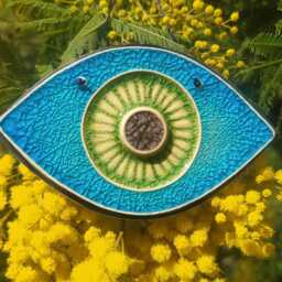 Evil Eye Wall Hanging Ceramic, Protection Amulet, Evil Protection, Talisman, Home Greek Souvenir - thumbnail 3