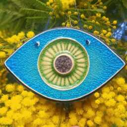 Evil Eye Wall Hanging Ceramic, Protection Amulet, Evil Protection, Talisman, Home Greek Souvenir - thumbnail 4