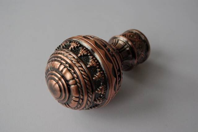 Curtain Pole Finial - Antique Copper/Silver Shiny Gold ??25mm - Pack Of 1 - image 1