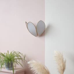 Flower Wall Lamp - Baby Blue & Gold - thumbnail 3