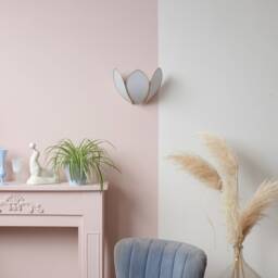 Flower Wall Lamp - Baby Blue & Gold - thumbnail 4