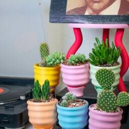 Small Yellow Wavy Planter - 3 - thumbnail 3