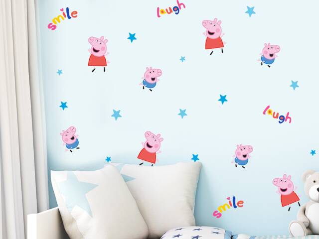 Laugh & Smile Peppa Pig Wall Sticker Pack, Sticker, Decal, George Stickers - image 1