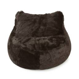 Faux Fur Bean Bag Chair Handmade Adult & Kids Seating, Beans Included - thumbnail 3