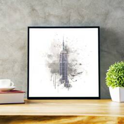 Empire State Building Illustration, Manhattan Art Print, Home Decor - thumbnail 2