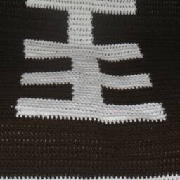 Football Blanket/ Crochet Afghan/ Throw/Sports D??cor/ Knit Knitted Throw/ Gift For Him/ Soccer Blanket - thumbnail 3