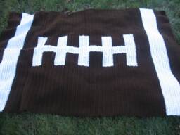 Football Blanket/ Crochet Afghan/ Throw/Sports D??cor/ Knit Knitted Throw/ Gift For Him/ Soccer Blanket