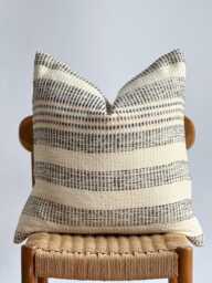 "Hand Woven Striped Pillow Cover Karen Ethnic Textile - 22"" X 22" - thumbnail 1