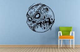 Zombie Baseball Sport Ball Outdoor Game Wall Room Vinyl Mural Art Decor Decal Sticker L1662 - thumbnail 1