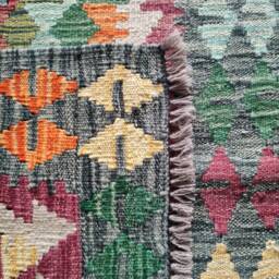 Handmade Kilim Runner, Classic Artisan Afghan Turkish Aztec Navajo Natural Wool Runner Rug 199x85 cm - thumbnail 3