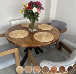 Round Dining Table/Any Size/Spider Leg Base/Rustic Table/Spider Table/Reclaimed Table/ Complete Table - thumbnail 1