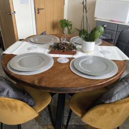 Round Dining Table/Any Size/Spider Leg Base/Rustic Table/Spider Table/Reclaimed Table/ Complete Table - thumbnail 3