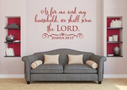 As For Me & My Household, Code 189, Religious Wall Decal - thumbnail 1