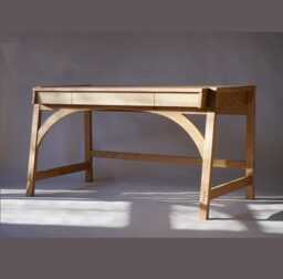 Solid Oak Writing Desk // 3 Drawer Customisable Office Desk - thumbnail 1