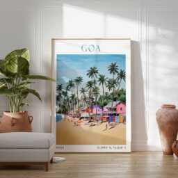Goa India Art Print - Beach Travel Poster, Wall Art, Tropical Decor, Boho Vibes, Poster - thumbnail 3