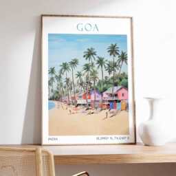 Goa India Art Print - Beach Travel Poster, Wall Art, Tropical Decor, Boho Vibes, Poster - thumbnail 2