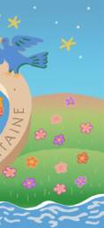 Claire Fontaine Collection Scenic 1. Delightful French Nursery Tal Wall Art, Bright Dreamy Radiant Kids Mural, Joyful Colorful Inspiring - thumbnail 4