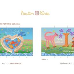 Claire Fontaine Collection Scenic 1. Delightful French Nursery Tal Wall Art, Bright Dreamy Radiant Kids Mural, Joyful Colorful Inspiring - thumbnail 2