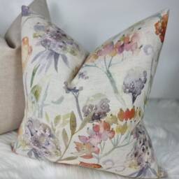 Voyage Maison Country Floral Autumn Linen/Beige Cushion Cover, Pillow Cover Chair Farmhouse Cushion - Cover Only - thumbnail 3