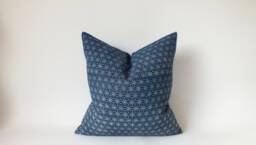 Navy Blue Dot Block Print Style Mud Cloth Pillow Case Cover Handmade Throw Cushions Pillows Cases Decorative Sofa Living Room - thumbnail 1