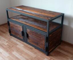 Industrial, Tv Stand, Cabinet, Rustic, Shelf, Media Console, Living Room, Storage, Furniture, Commode
