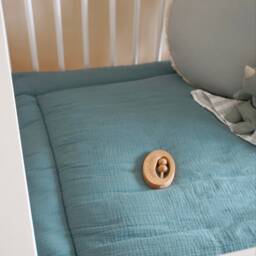 The Rainbows & Dark Mint - Box Rug, Boxkleed, Baby Quilt Blanket, Play Mat - thumbnail 2