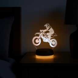 Personalised Motocross Bike Led Lamp, Rider, Motorbike Gifts For Him, Kids Night Light, Bedroom Moto Gp, Stunt Motofx - thumbnail 3