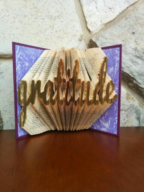 Gratitude- Folded Book Art - Fully Customizable, Thank You Gift - image 1