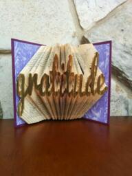 Gratitude- Folded Book Art - Fully Customizable, Thank You Gift - thumbnail 1