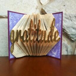Gratitude- Folded Book Art - Fully Customizable, Thank You Gift - thumbnail 4