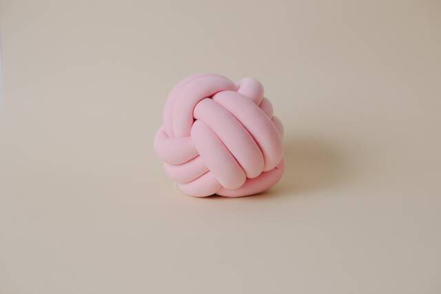 Cute Pink Home Decor Knot Pillow Ball Throw Pillows Gift For Kids - image 1