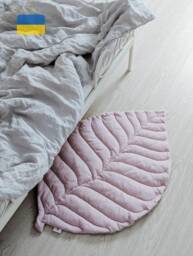 Linen Leaf Play Mat Baby Nursery Rug, Photo Prop