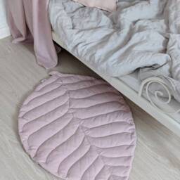 Linen Leaf Play Mat Baby Nursery Rug, Photo Prop - thumbnail 2