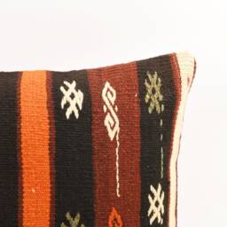 Bohemian Kilim Pillow 16x24 Handwoven Wool Cushion Cover - thumbnail 2